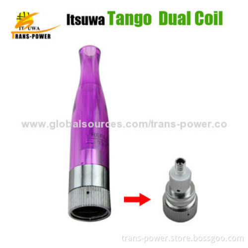 1.6mL Bottom Dual-coil Tango Electronic Cigarette Clearomizer, 650, 900, 1,100mAh Battery Capacity